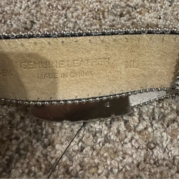 Christine Alexander XL Rhinestone Western Belt – Black Genuine Leather - Picture 5 of 7